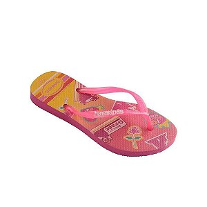 Chinelo Havaianas Kids Slim Princess Rosa Flux - 25/26