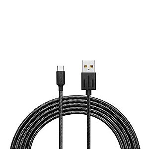 Cabo USB Tipo-C Pulse 1.5m 3A WI413 - Preto