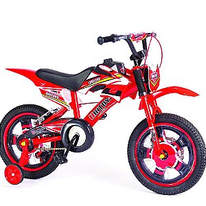 Bike Moto Cross Unitoys Aro 16 Vermelho - Ref.1172