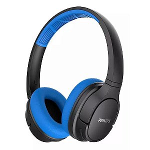 Headphone Philips ActionFit Bluetooth SH402 - Preto/Azul