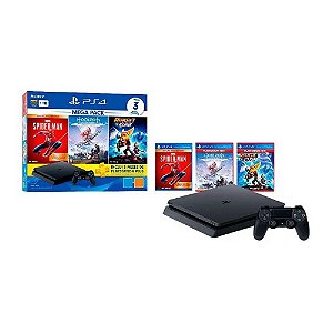 Console PlayStation 4 Mega Pack V15 1TB 1 Controle Com 3 Jogos