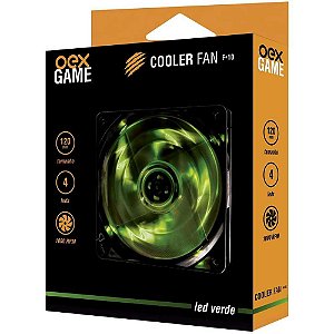 Cooler Fan OEX F-10 Verde 4 Leds - 120mm