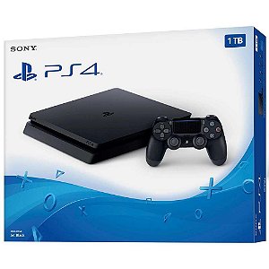 Console Sony PlayStation 4 Preto CUH-2215B 1TB C/ 1 Controle