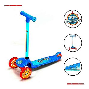 Patinete Infantil Articulado 3 Rodas Unitoys - Azul