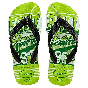 Chinelo Havaianas Kids Athletic FC Verde Limão - 25/26