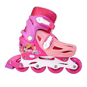 Patins Inline Infantil Ajustável Princesas Multikids 35/38