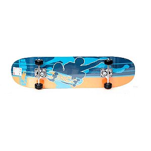 Skate Iniciante Unitoys Ref.1179 - Shape Azul/Laranja