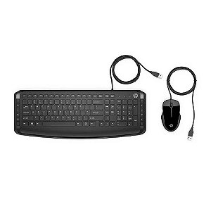 Kit Mouse e Teclado HP Com Fio Pavilion 200 - Preto