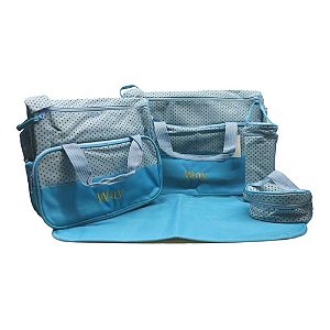 Kit Bolsa Maternidade Importway IWKBMAZ - Azul