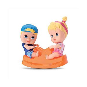 Bonecos Little Dolls Playground Gangorra Divertoys Ref.8097