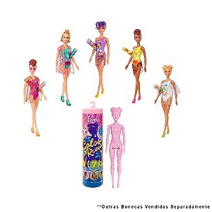 Boneca Barbie Fashion Praia Roupa Laranja Mattel DWJ99 HDC49