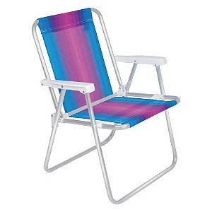 Cadeira Alta Mor Azul/Roxo/Rosa Alumínio Ref.2101