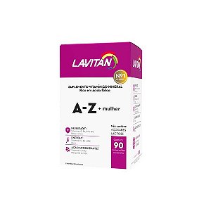 Suplemento Vitamínico Mineral Lavitan A-Z Mulher Ácido Fólico