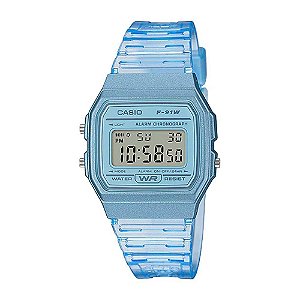 Relógio Feminino Casio Digital F-91WS-2DF-SC Azul
