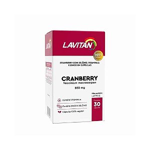 Suplemento Alimentar Lavitan Cranberry 500mg 30 Cápsulas
