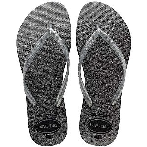 Chinelo Havaianas Slim Gloss Preto - 33/34