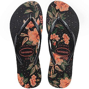 Chinelo Havaianas Slim Organic Preto/Cinza - 37/38