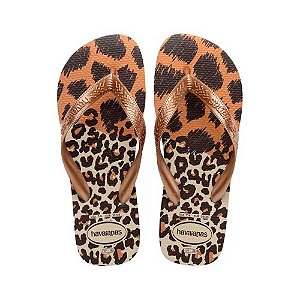 Chinelo Havaianas Top Animals Bege Palha/Rosé - 37/38