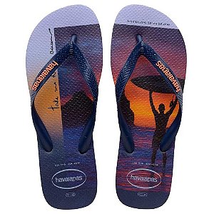 Chinelo Havaianas Hype Marinho/Laranja - 37/38