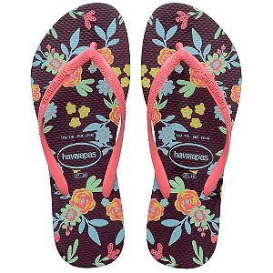 Chinelo Havaianas Slim Romance Beringela - 37/38