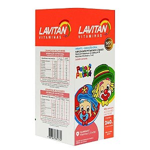 Suplemento Vitamínico Líquido Lavitan Kids Laranja - 240ML