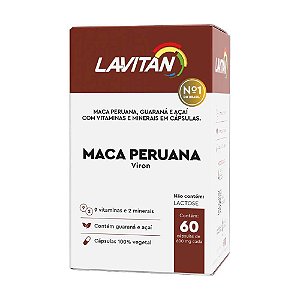 Suplemento Alimentar Lavitan Maca Peruana Viron 60 Cápsulas