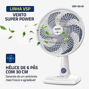 Ventilador Mondial Super Power 30cm VSP-30-W Branco - 220V