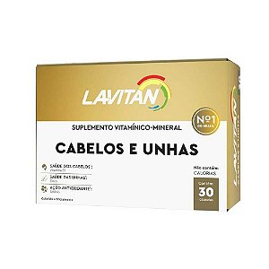 Suplemento Vitamínico Mineral Lavitan Cabelos e Unhas 30 Cápsulas