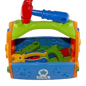 Brinquedo Tateti Caixa de Ferramentas Azul e Laranja - 454