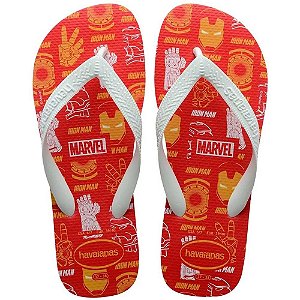 Chinelo Havaianas Top Marvel Vermelho Rubi - 43/44