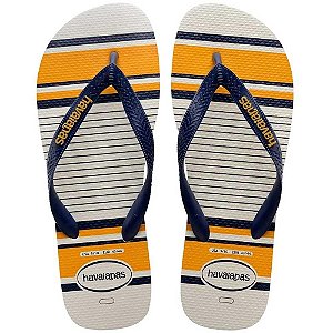 Chinelo Havaianas Top Nautical Branco/Marinho - 43/44