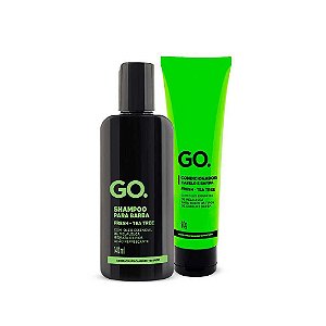 Kit 2 em 1 Cabelo e Barba Shampoo + Condicionador Go Man