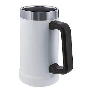 Caneca Térmica P/ Cerveja Mimo Style 700ml - Branco