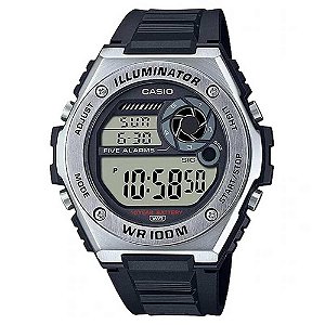 Relógio Masculino Casio Digital MWD-100H-1AVDF Prata