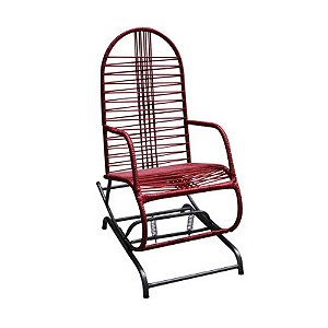 Cadeira de Jardim Adulto Com Mola Luxo - Vermelho Pérola