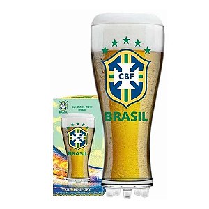 Copo P/ Cerveja Chuteira 370ml Globimport - Brasão Brasil