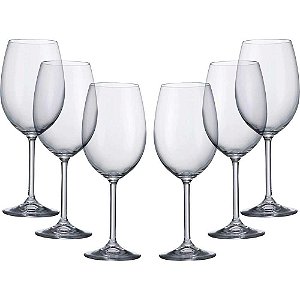 Jogo Com 6 Taças Para Vinho 580ml Crystal Bohemia Ref.58001