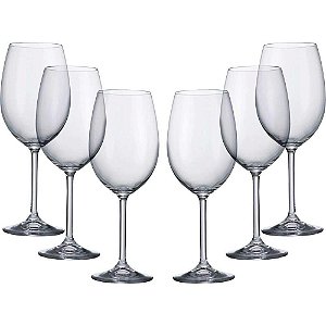 Jogo Com 6 Taças Para Vinho 580ml Crystal Bohemia Ref.58001