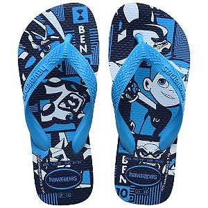 Chinelo Havaianas Kids Ben 10 Turquesa/Turquesa - 25/26