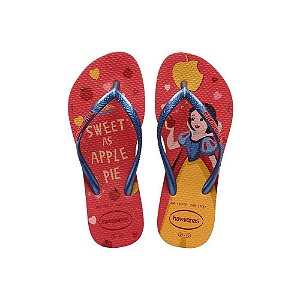 Chinelo Havaianas Kids Slim Princess Vermelho Crush - 25/26