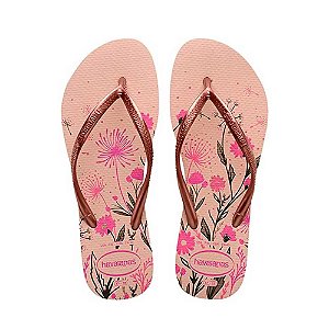 Chinelo Havaianas Slim Organic Rosa Ballet/Dourado - 41/42