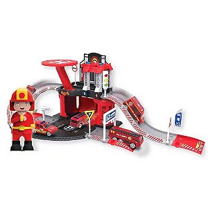 Pista Express Wheels Garagem Bombeiros Multikids BR1238