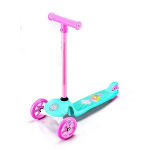 Patinete Infantil Articulado 3 Rodas Unitoys 1577 Rosa/Verde