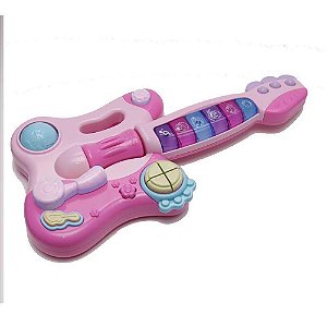 Minha Primeira Guitarra Elétrica Multikids BR1091 - Rosa