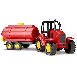 Brinquedo Trator C/ Tanque Agromak Silmar Ref.6840 Vermelho