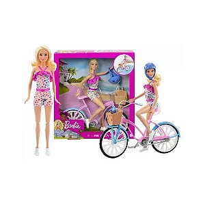 Boneca Barbie C/ Bicicleta Mattel - HBY28