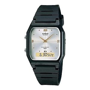 Relógio Feminino Casio Analogico AW-48HE-7AVDF Preto