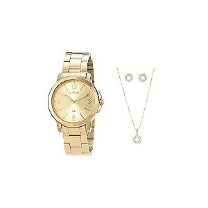 Kit Relógio Feminino Condor + Colar e Brincos COPC21AEAH/K4X