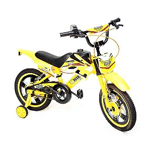 Bike Motocross Unitoys Aro 14 Ref.2096 - Amarelo