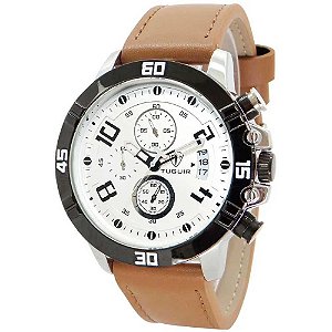 Relógio Masculino Tuguir Cronógrafo TG2129 TG30136 Prata